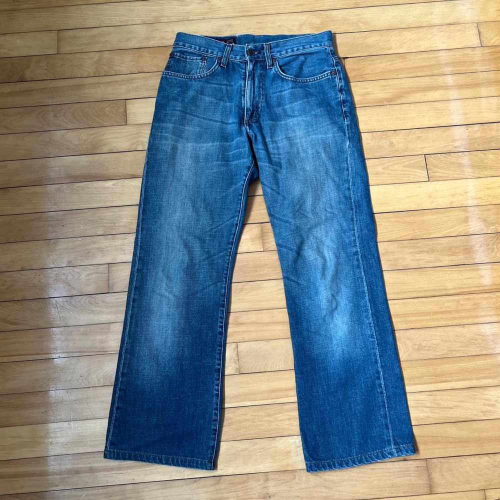 Marlboro Classics Mens Blue Straight Leg Denim Jeans Size W29 L34 Vintage Wash